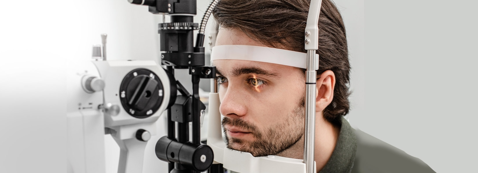 young man during eye exam in South Denver